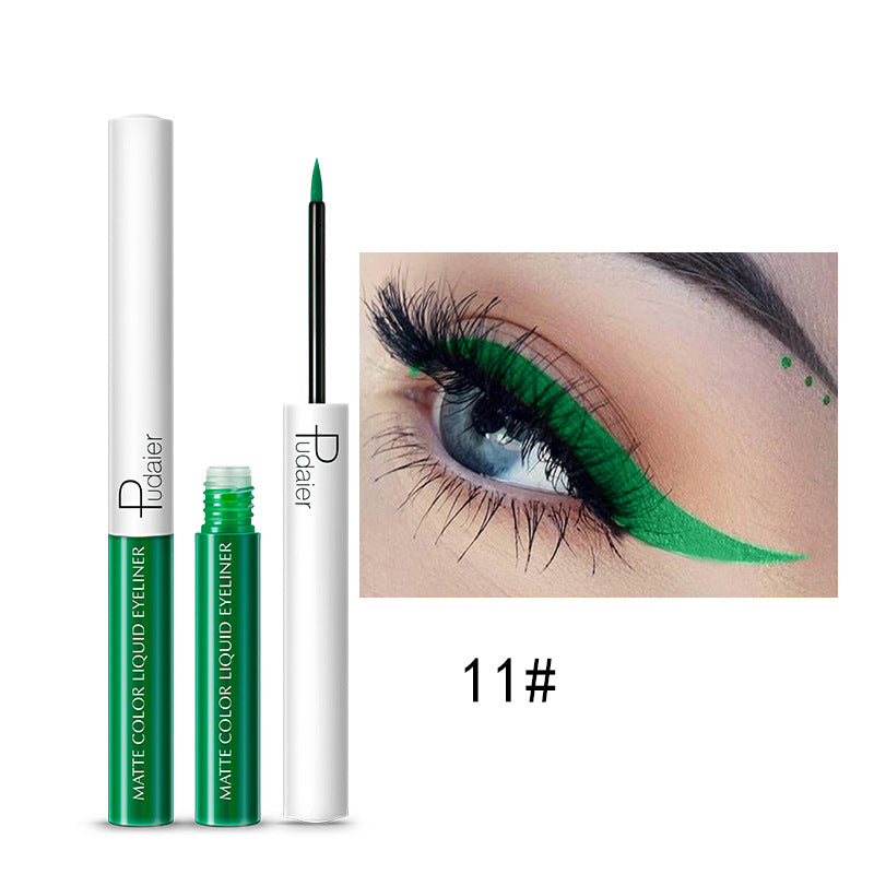 Quick-Drying Waterproof And Sweat-Proof Liquid Eyeliner Does Not Smudge Cosmetics Pudaier Color Eyeliner